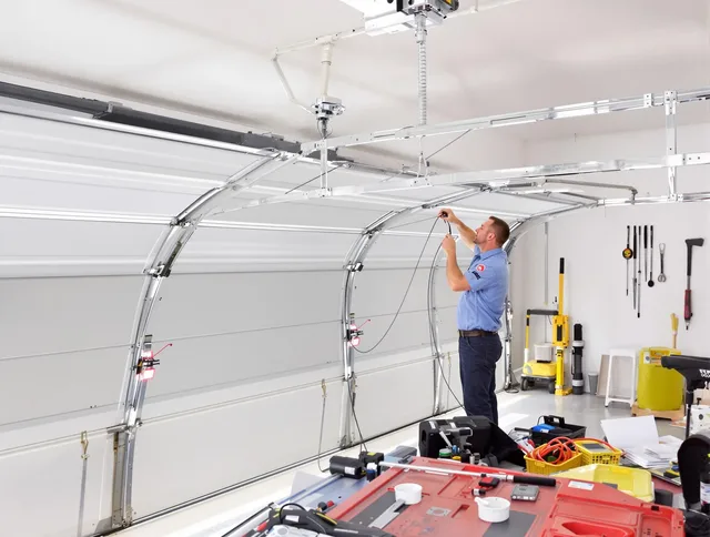 Garage door cable repair service by Lawndale Garage Door Repair in Lawndale