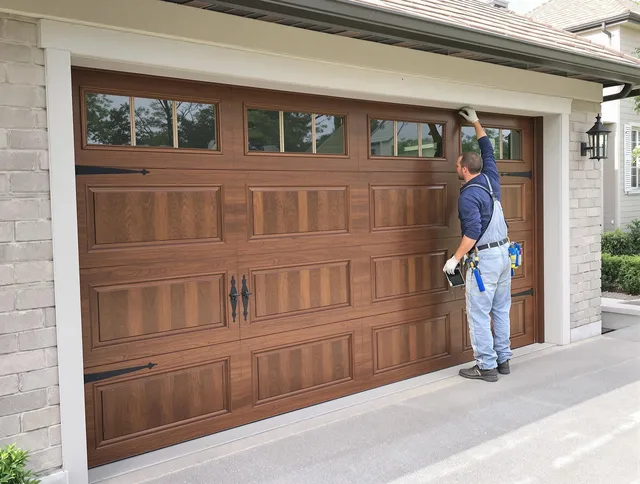 Custom garage door showcase by Lawndale Garage Door Repair in Lawndale