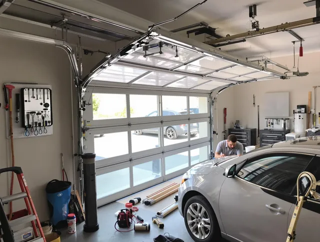 Garage door noise reduction service by Lawndale Garage Door Repair in Lawndale