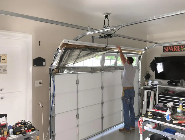 Garage door section replacement by Lawndale Garage Door Repair in Lawndale